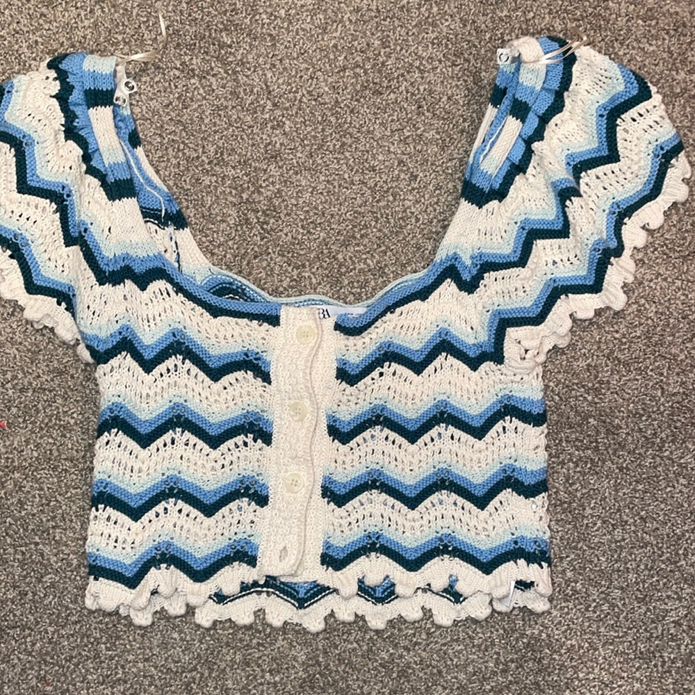 Zara Crochet Knit Top